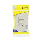 Placa armada 2 interruptores y contacto, marfil, BASIC 5