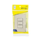 Placa armada 3 interruptores, marfil, VOLTECK 5