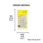 Placa armada 3 interruptores, marfil, VOLTECK 6