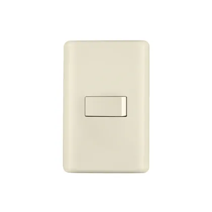 Placa armada 1 interruptor sencillo, marfil, VOLTECK