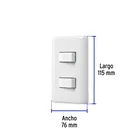 Placa armada 1 interruptor sencillo + 1 de 3 vías, BASIC 3