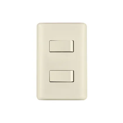 Placa armada 1 interruptor y 1 escalera, marfil, BASIC