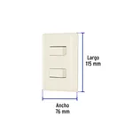 Placa armada 1 interruptor y 1 escalera, marfil, BASIC 3