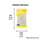 Placa armada 1 interruptor y 1 escalera, marfil, BASIC 6