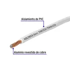 Rollo de 100 metros de cable THW CCA 14 AWG blanco, BASIC 2