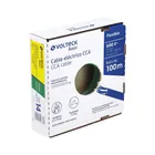 Rollo de 100 metros de cable THW CCA 14 AWG verde, BASIC 3