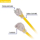 Extensión reforzada aterrizada 4 m 3x14 AWG, VOLTECK 2