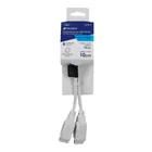 Mini extensión eléctrica doméstica dual 10 cm, blanca 4