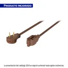 Extensión eléctrica doméstica 10 m clavija plana, café 1