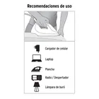 Extensión doméstica aterrizada 6 m blanca con clavija plana 5