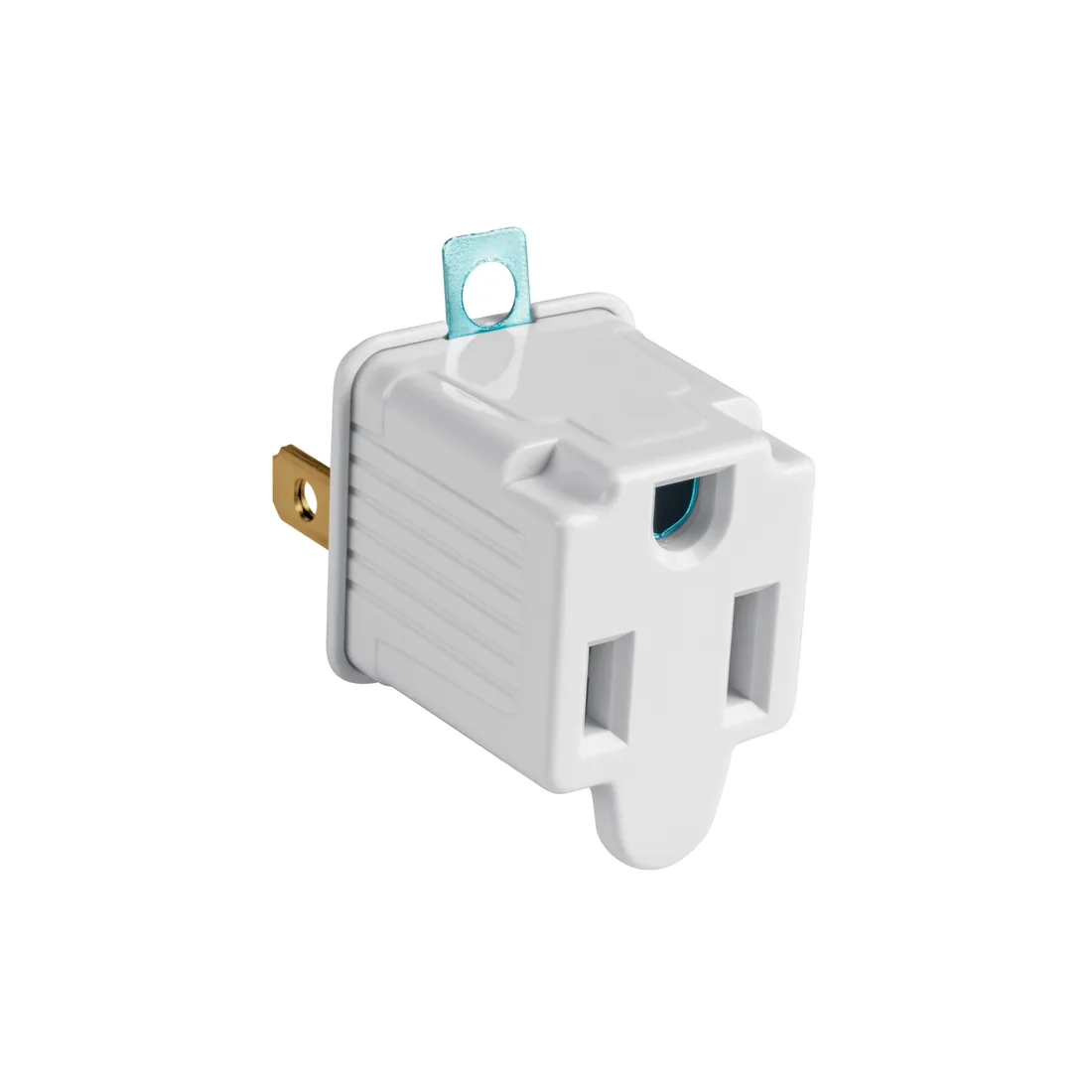 Bolsa con 2 adaptadores 3 a 2 blancos, VOLTECK