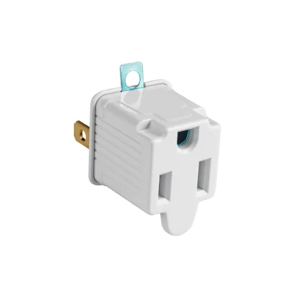 Bolsa con 2 adaptadores 3 a 2 blancos, VOLTECK