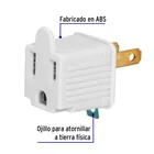 Bolsa con 2 adaptadores 3 a 2 blancos, VOLTECK 2