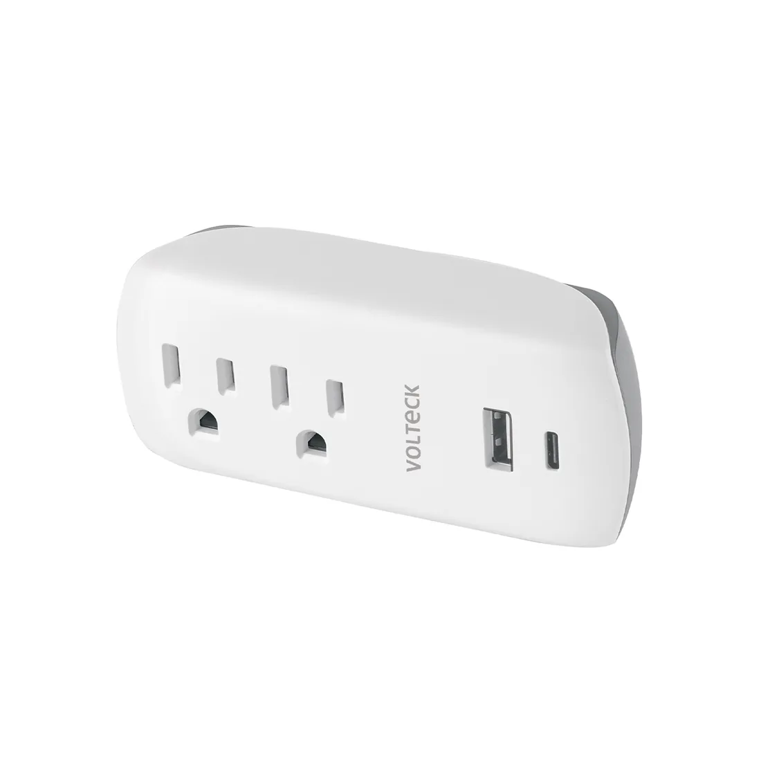 Multicontacto de pared, 2 contactos y 2 USB A+C, VOLTECK