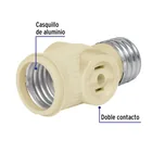 Portalámpara de baquelita, con doble contacto, VOLTECK 2