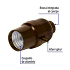 Portalámpara de baquelita con interruptor de barra, VOLTECK 2
