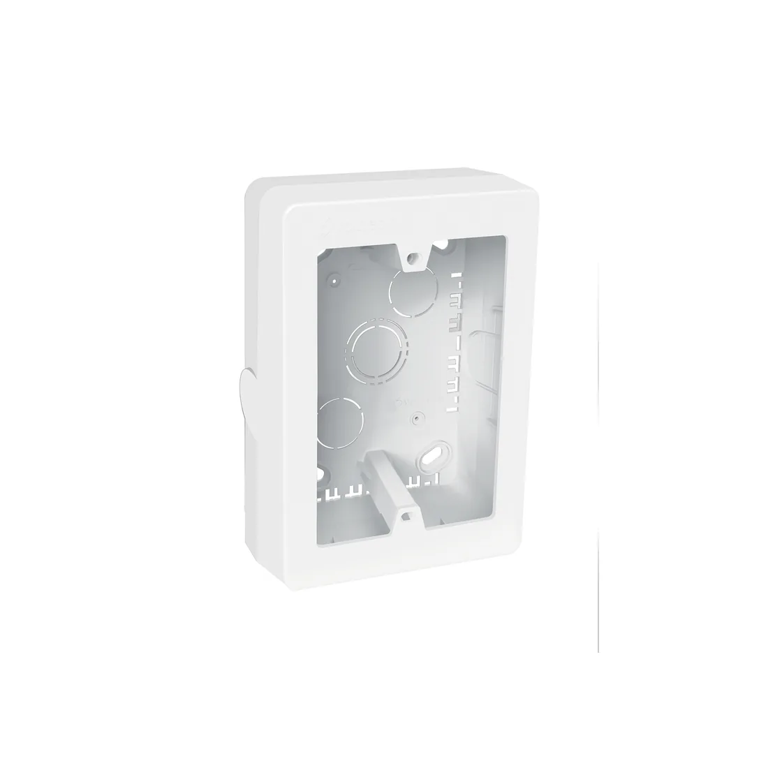 Caja de contactos para canaleta 3' x 5', blanca, VOLTECK