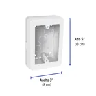 Caja de contactos para canaleta 3' x 5', blanca, VOLTECK 4
