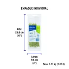 Bolsa con 50 cinchos plásticos 40 lb, 150 x 3.5 mm, verde 6