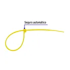Bolsa con 50 cinchos plásticos 40 lb, 150 x 3.5 mm, amarillo 2