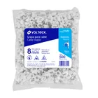 Bolsa con 500 grapas blancas de 8 mm para cable redondo 5