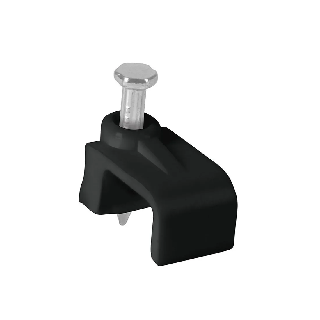 Bolsa con 20 grapas negras de 9.5 mm para cable plano