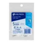 Bolsa con 20 grapas blancas de 5 mm para cable redondo 5