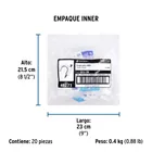 Bolsa con 20 grapas blancas de 5 mm para cable redondo 7