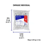Bolsa con 500 grapas blancas de 8.5 mm para cable plano 5
