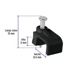 Bolsa con 20 grapas negras de 8.5 mm para cable plano 3