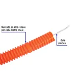 Metro de poliducto 3/4' corrugado flex. c/guía, rollo 50 m 3