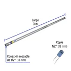 Tubo Conduit 1/2' pared gruesa (1.6 mm), et. amarilla, 3 m 3
