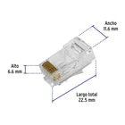 Plug RJ45 CAT6, Bolsa con 20 piezas, VOLTECK 2