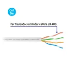 Metro de cable UTP CAT5E, Bobina de 305m, blanco, VOLTECK 2