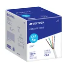 Metro de cable UTP CAT5E, Bobina de 100m, blanco, VOLTECK 1