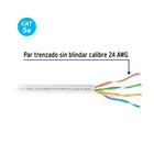 Metro de cable UTP CAT5E, Bobina de 100m, blanco, VOLTECK 3