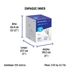 Metro de cable UTP CAT6, Bobina de 100m, blanco, VOLTECK 4