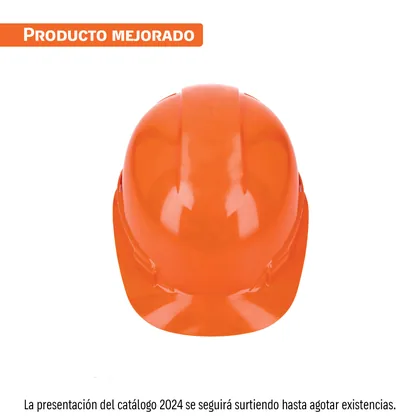 Casco de seguridad, ajuste de matraca, naranja, TRUPER