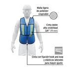 Chaleco de seguridad con cintas reflejantes, azul, PRETUL 2