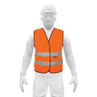Chaleco de seguridad naranja con cintas de alta visibilidad 1