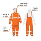 Conjunto impermeable doble capa naranja con reflejante, G 2
