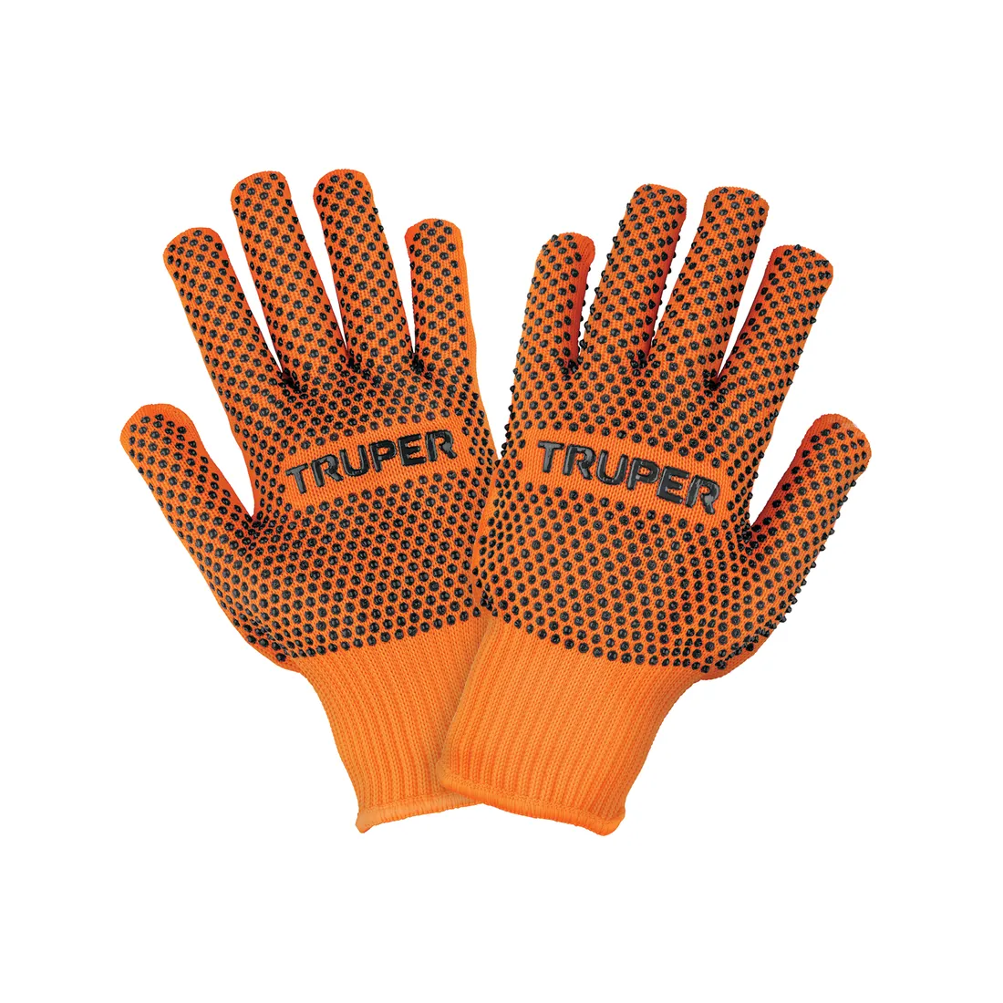 Guantes de algodón con puntos de PVC en palma y dorso,TRUPER