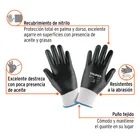 Guantes de poliéster recubiertos de nitrilo, M, TRUPER 3