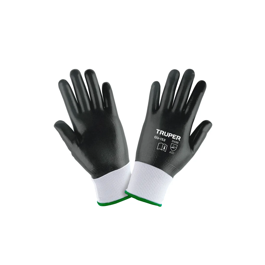 Guantes de poliéster recubiertos de nitrilo, G, TRUPER