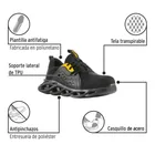 Tenis de seguridad #29, casquillo metálico, negros, PRETUL 2