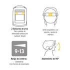Careta electrónica para soldar sombra 9-13, negra, PRETUL 3
