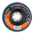 Disco laminado 4-1/2', grano 120 centro 7/8', fibra, TRUPER 1