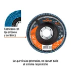 Disco laminado 4-1/2', grano 120 centro 7/8', fibra, TRUPER 2