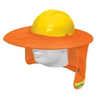Protector solar plegable para casco, naranja con reflejante 1
