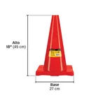 Cono de precaución de 45 cm de PVC, PRETUL 3